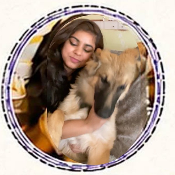 Mimi Maple with Bamboo the German Shepherd